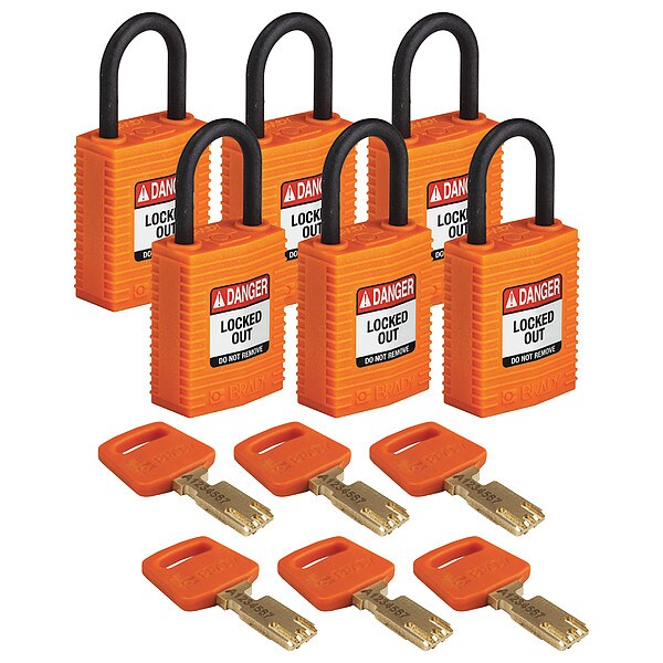 Lockout Padlock, Nylon, 1/4