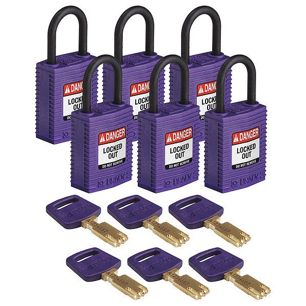 Lockout Padlock, Nylon, 1/4