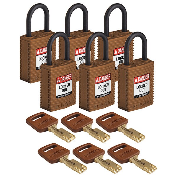Lockout Padlock, Nylon, 1-21/32