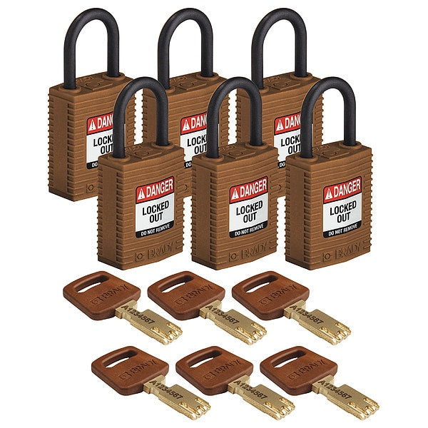 Lockout Padlock, Nylon, 1/4