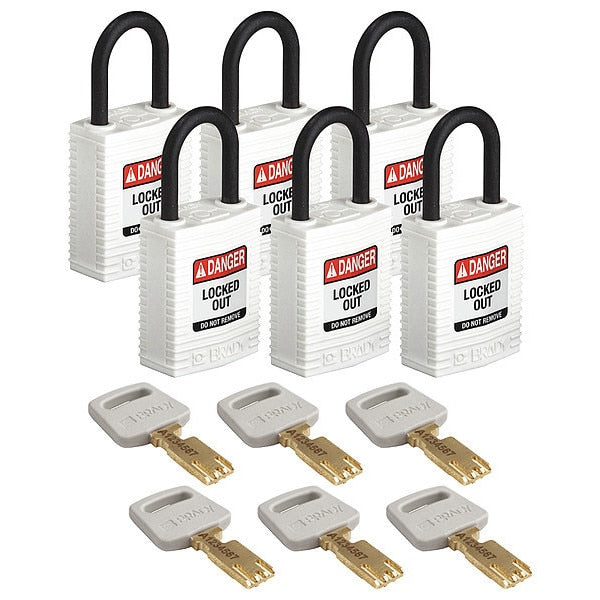 Lockout Padlock, Nylon, 1/4