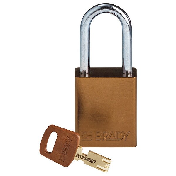 Lockout Padlock, Al, Brown, Key Different