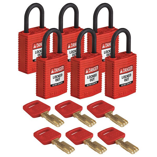 Lockout Padlock, Nylon, 1-21/32