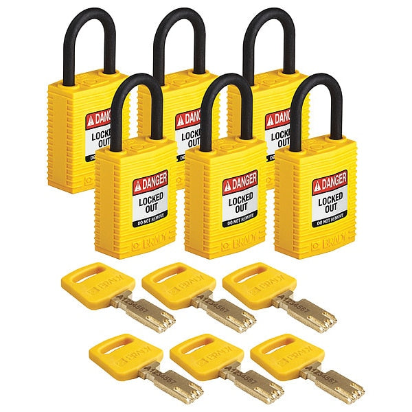 Lockout Padlock, Nylon, 1/4