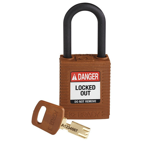 Lockout Padlock, Brown, 1-13/16