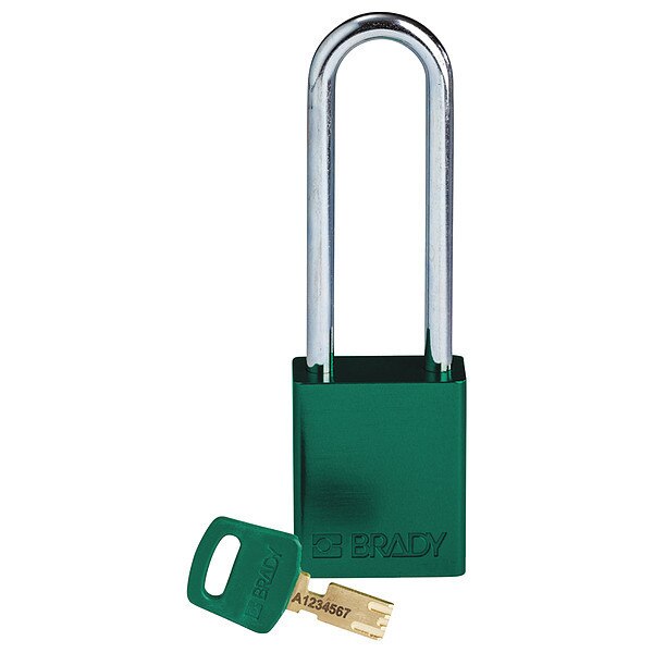 Lockout Padlock, Green, 1-13/16