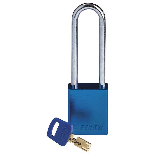 Lockout Padlock, Blue, 1-13/16