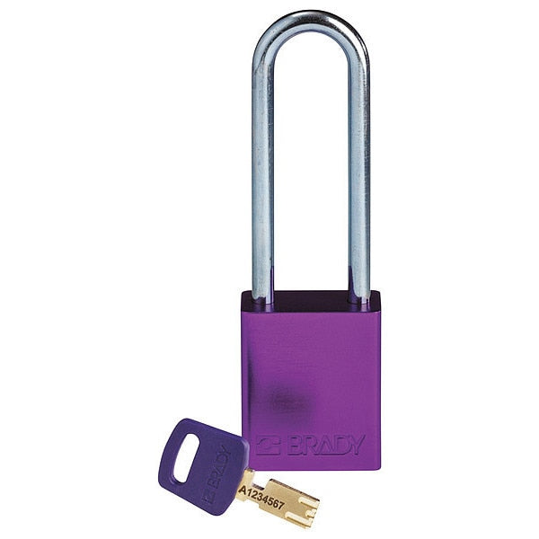 Lockout Padlock, Purple, 1-13/16