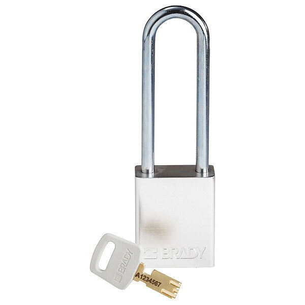Lockout Padlock, Silver, 1-13/16