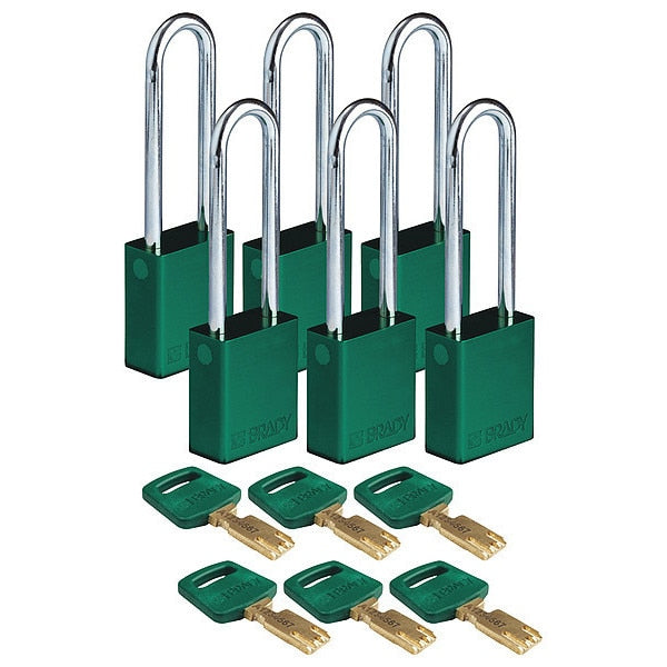 Lockout Padlock, Green, 1-1/2