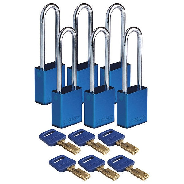 Lockout Padlock, Blue, 1-13/16
