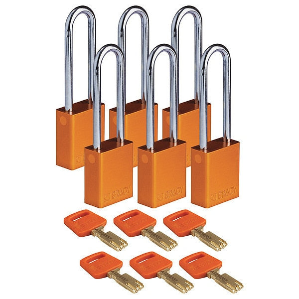 Lockout Padlock, Orange, 1-1/2