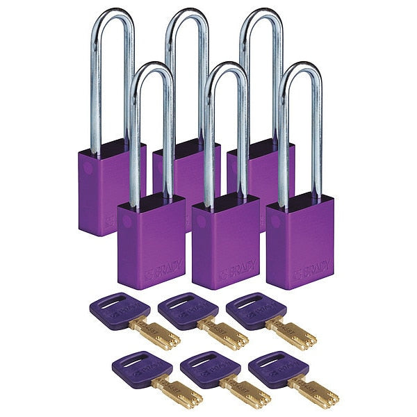 Lockout Padlock, Purple, 1-1/2
