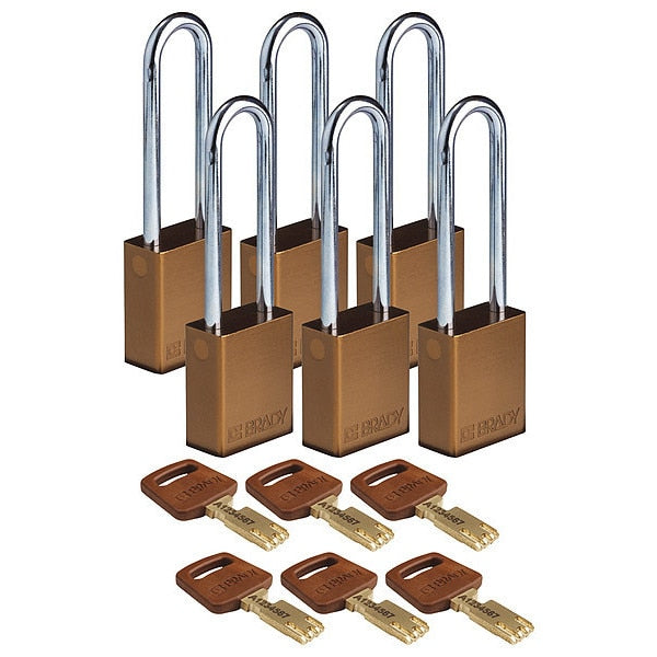 Lockout Padlock, Brown, 1-1/2