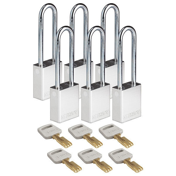 Lockout Padlock, Silver, 1-1/2