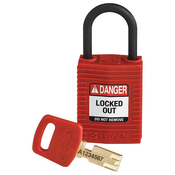 Lockout Padlock, Red, 1-21/32