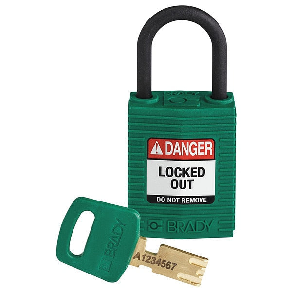 Lockout Padlock, Green, 1-21/32