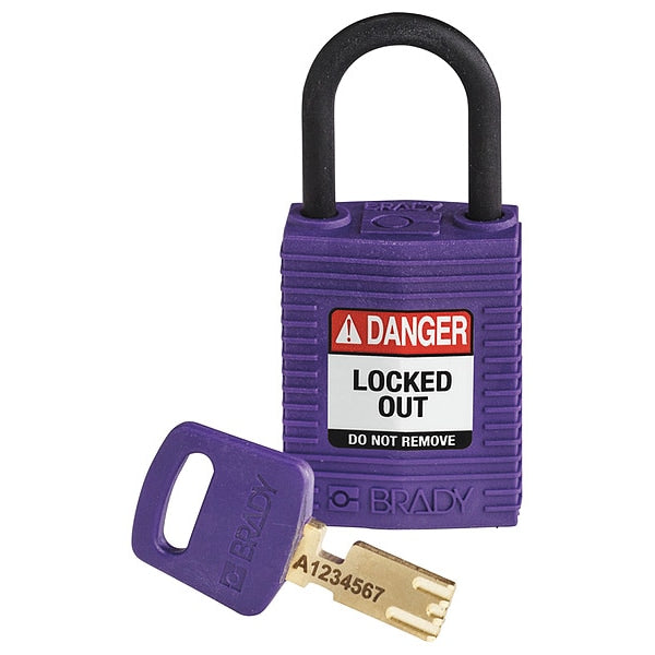 Lockout Padlock, Purple, 1-21/32