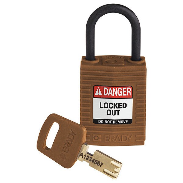 Lockout Padlock, Brown, 1-21/32