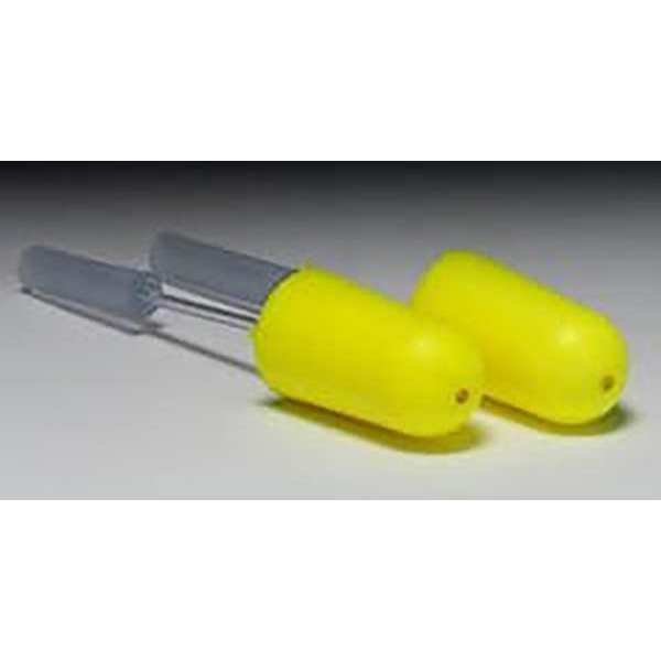 Disposable Uncorded Probed Test Ear Plugs, Bullet Shape, 0 dB
