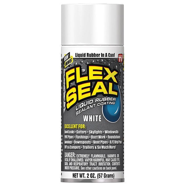 Leak Sealer, 2 oz, Rubber Base, White