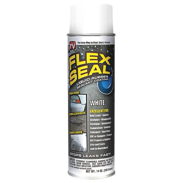 Leak Sealer, 14 oz, Rubber Base, White