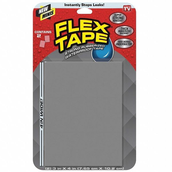 Flex Tape, 2 cu ft, Rubber Base, Clear, PK2