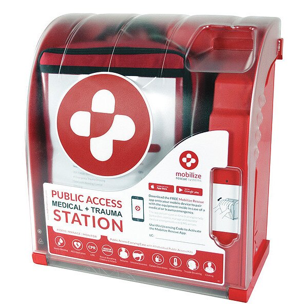 Medical Supply Case, Red, Plastic