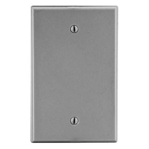 Blank Box Mount Wall Plate, Number of Gangs: 1 Plastic, Smooth Finish, Gray