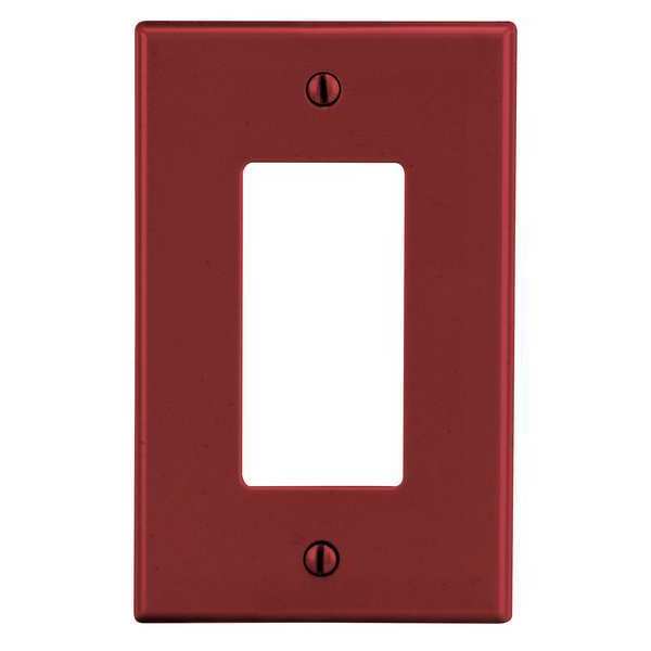 Rocker Wall Plate, Number of Gangs: 1 Plastic, Smooth Finish, Red