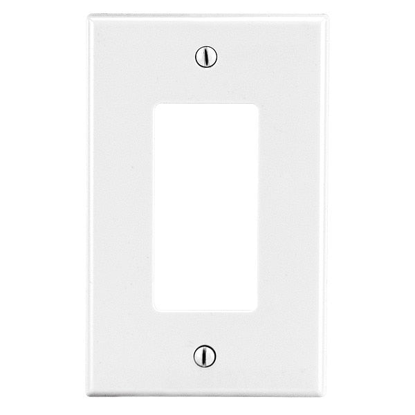 Rocker Wall Plate, Number of Gangs: 1 Plastic, Smooth Finish, White