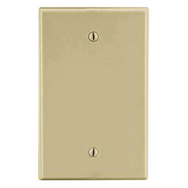 Blank Box Mount Wall Plate, Number of Gangs: 1 Plastic, Smooth Finish, Ivory