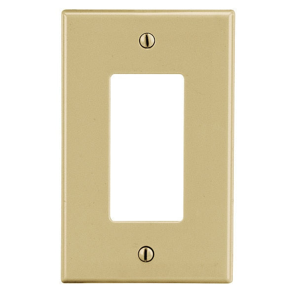 Rocker Wall Plate, Number of Gangs: 1 Plastic, Smooth Finish, Ivory