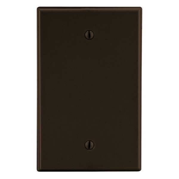 Blank Box Mount Wall Plate, Number of Gangs: 1 Plastic, Smooth Finish, Brown