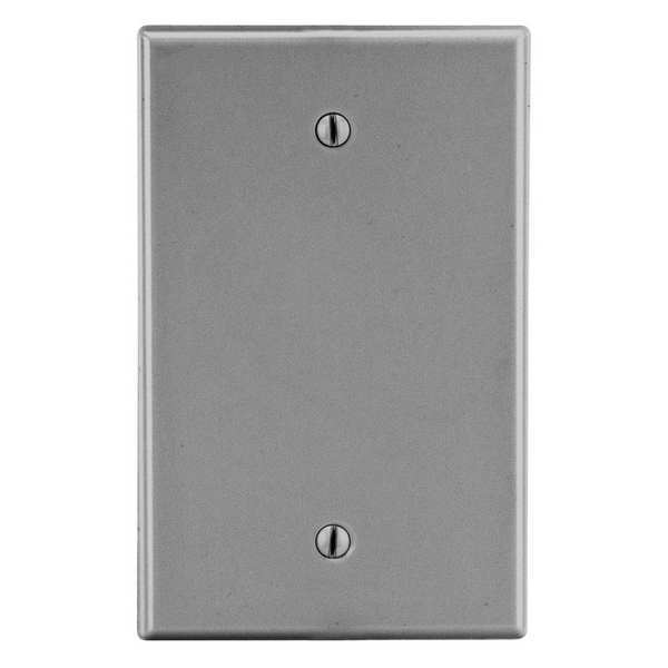 Blank Box Mount Wall Plate, Number of Gangs: 1 Plastic, Smooth Finish, Gray
