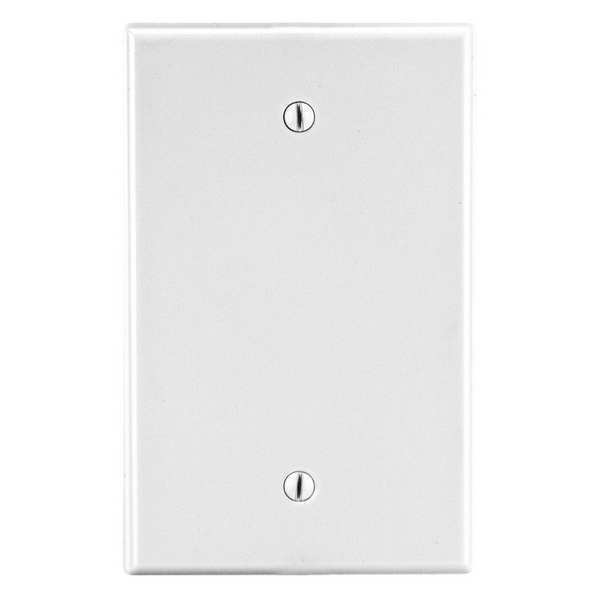 Blank Box Mount Wall Plate, Number of Gangs: 1 Plastic, Smooth Finish, White