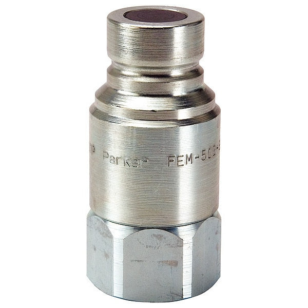 Hydraulic Quick Connect Hose Coupling, Steel Body, Push-to-Connect Lock, 1-5/16