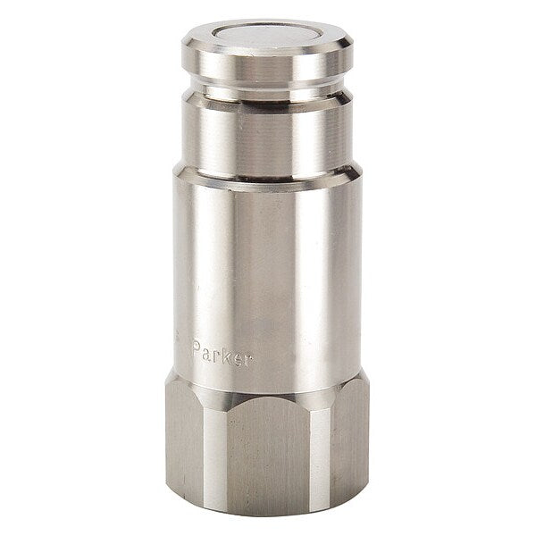 Hydraulic Quick Connect Hose Coupling, 316 Stainless Steel Body, Push-to-Connect Lock, FS Series