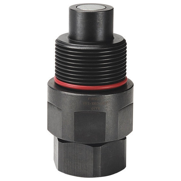 Hydraulic Quick Connect Hose Coupling, Steel Body, Thread-to-Connect Lock, 3/4