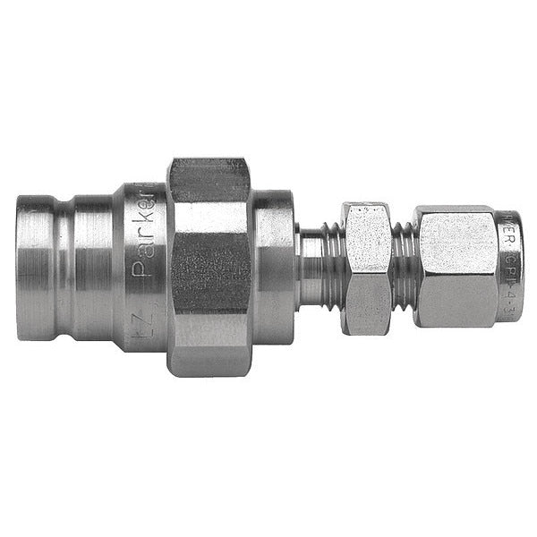 Hydraulic Quick Connect Hose Coupling, 316 Stainless Steel Body, Push-to-Connect Lock, FS Series