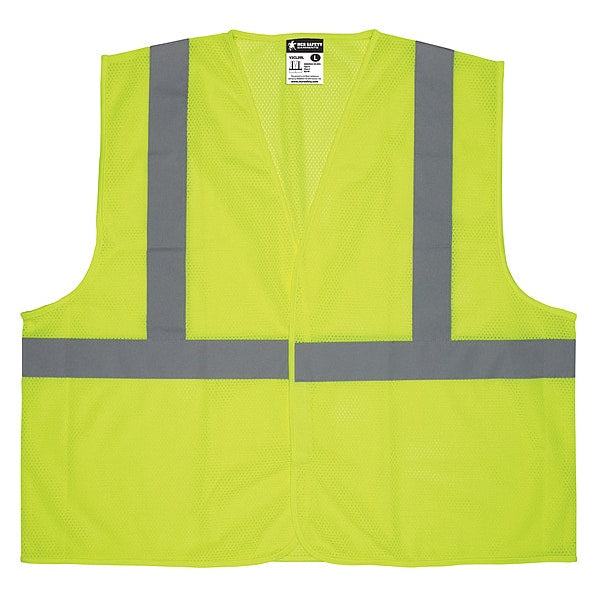 High Visibility Vest, XL Size, Unisex, Number of Pockets (Inside): 0