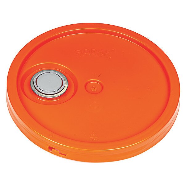 Plastic Pail Lid, Orange, Plastic