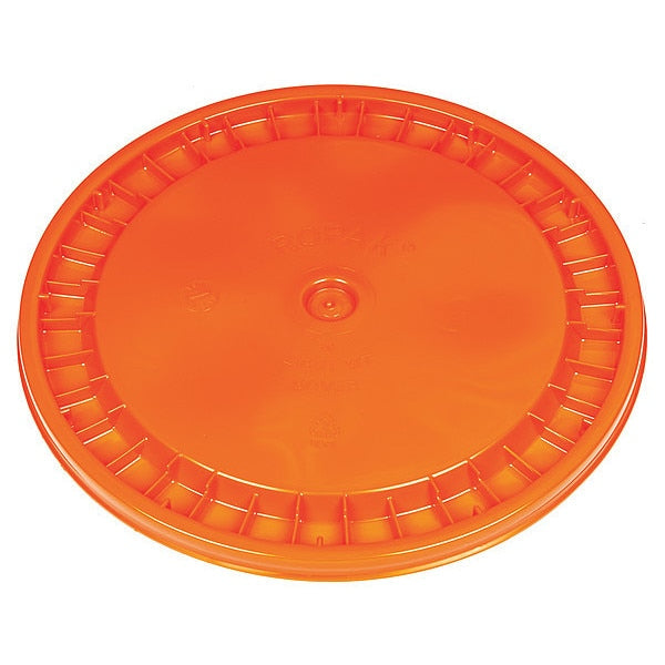 Plastic Pail Lid, Orange, Plastic