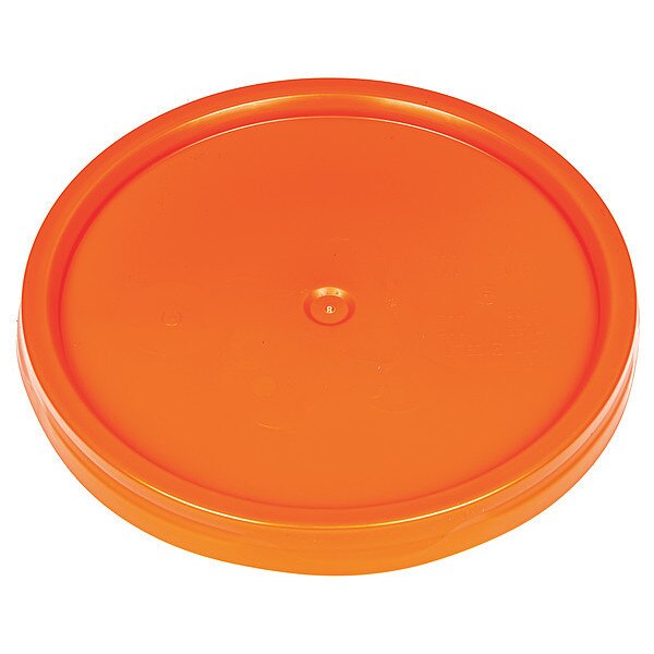 Plastic Pail Lid, Orange, Plastic