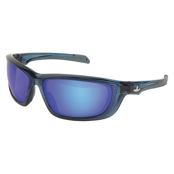 Polarized Safety Glasses, Traditional Blue Mirror Scratch-Resistant