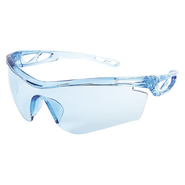 Safety Glasses, Traditional Light Blue Scratch-Resistant