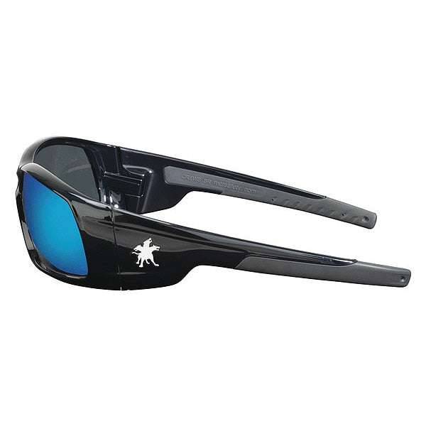 Safety Glasses, Traditional Blue Mirror Scratch-Resistant