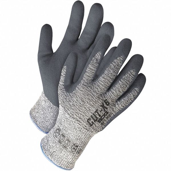 Grey HPPE Cut Resistant Grey Sandy Nitrile Palm, Shrink Wrapped, Size XS (6)