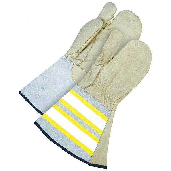Water Repel Grain Cow Utility Mitt HiViz Gauntlet 1Finger, Size X2L