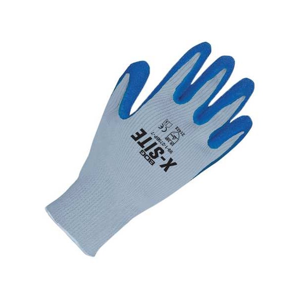 Seamless Knit Light Blue PolyCotton Blue Crinkle Latex Palm, Size S (7)